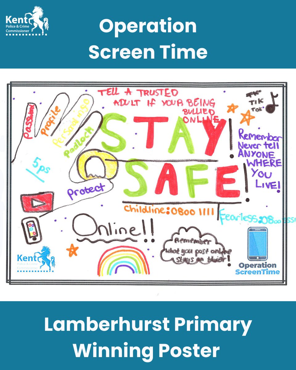 Kent PCC's Office (@pcckent) on Twitter photo Today we returned to Lamberhurst Primary school to award three creative pupils for designing their #InternetSafety poster. We have mocked up their campaign as promised and are listening to the young people in Kent who want to stay safe online👏!
<a href="/matthewinkent/">Matthew Scott PCC</a>
#smartphonefree Today we returned to Lamberhurst Primary school to award three creative pupils for designing their #InternetSafety poster. We have mocked up their campaign as promised and are listening to the young people in Kent who want to stay safe online👏!
<a href="/matthewinkent/">Matthew Scott PCC</a>
#smartphonefree
