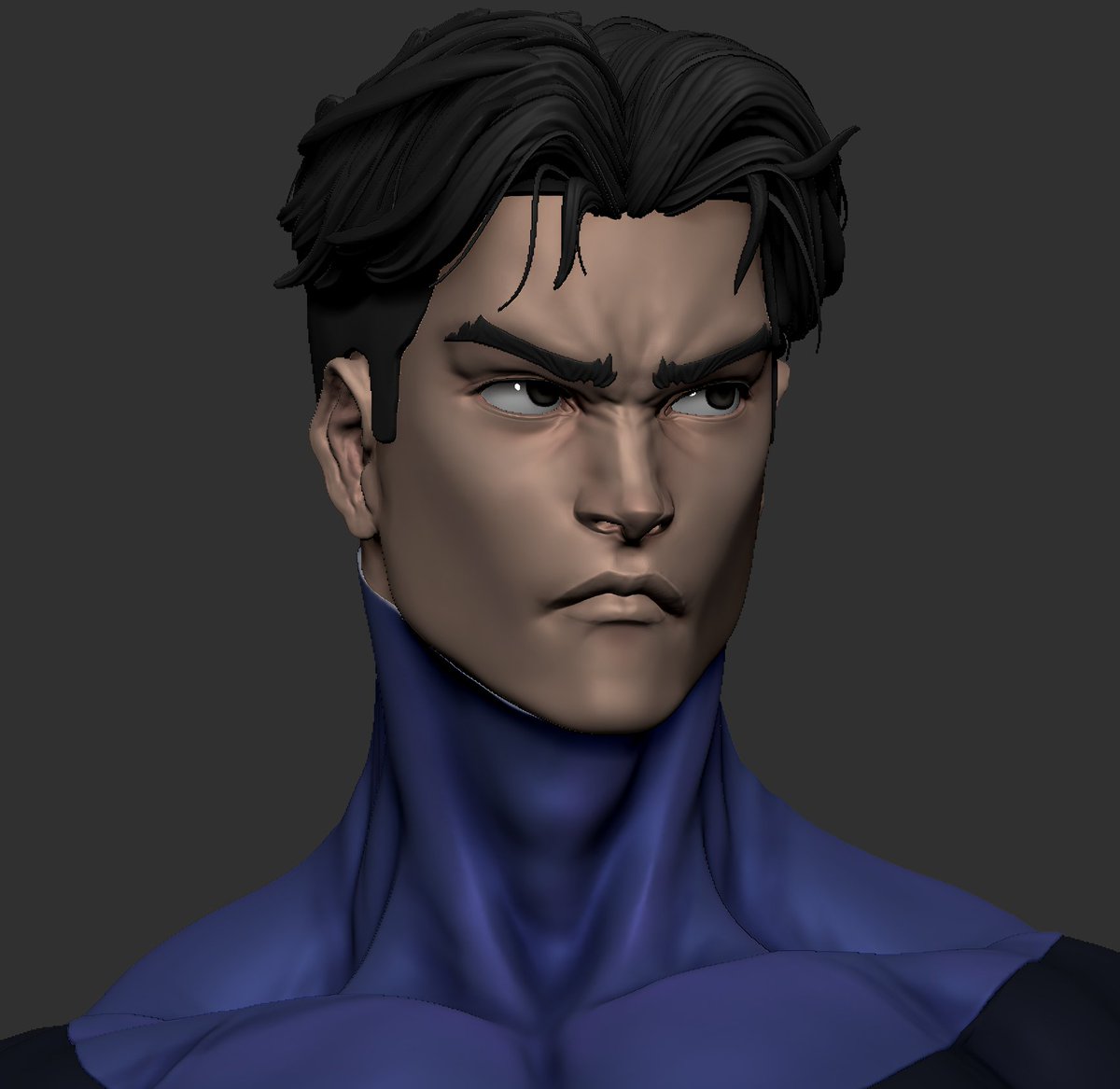 Senzichi's tweet photo. Not much progress, but it’s still progress. Just hoping I don’t burn out on this model
#zbrush #Invincible #fanart https://t.co/xBwgh7Hok1