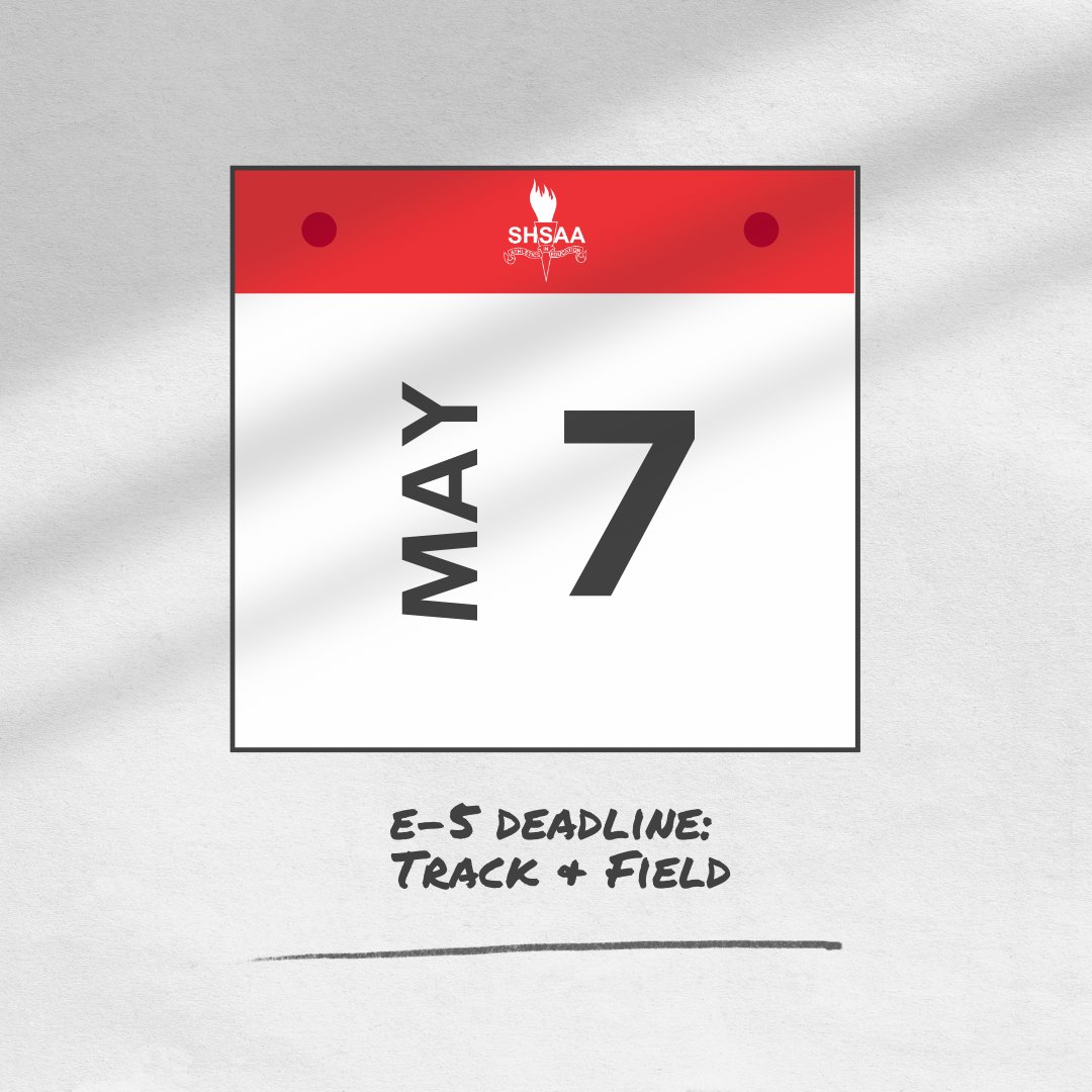 🚨 Athletic Directors 🚨
Tomorrow (May 7) is the deadline to complete your activity eligibility form for Track &amp; Field.