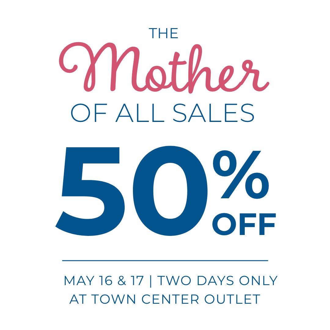 ProgLighting's tweet image. Save the date because the Mother of All Sales is BACK!

Get amazing savings of 50% off already low prices at our Town Center Outlet.

📅 2 days only – May 16 and 17.

📍1100 Cobb Place Drive
Kennesaw, GA 30144

📞 770-428-5424