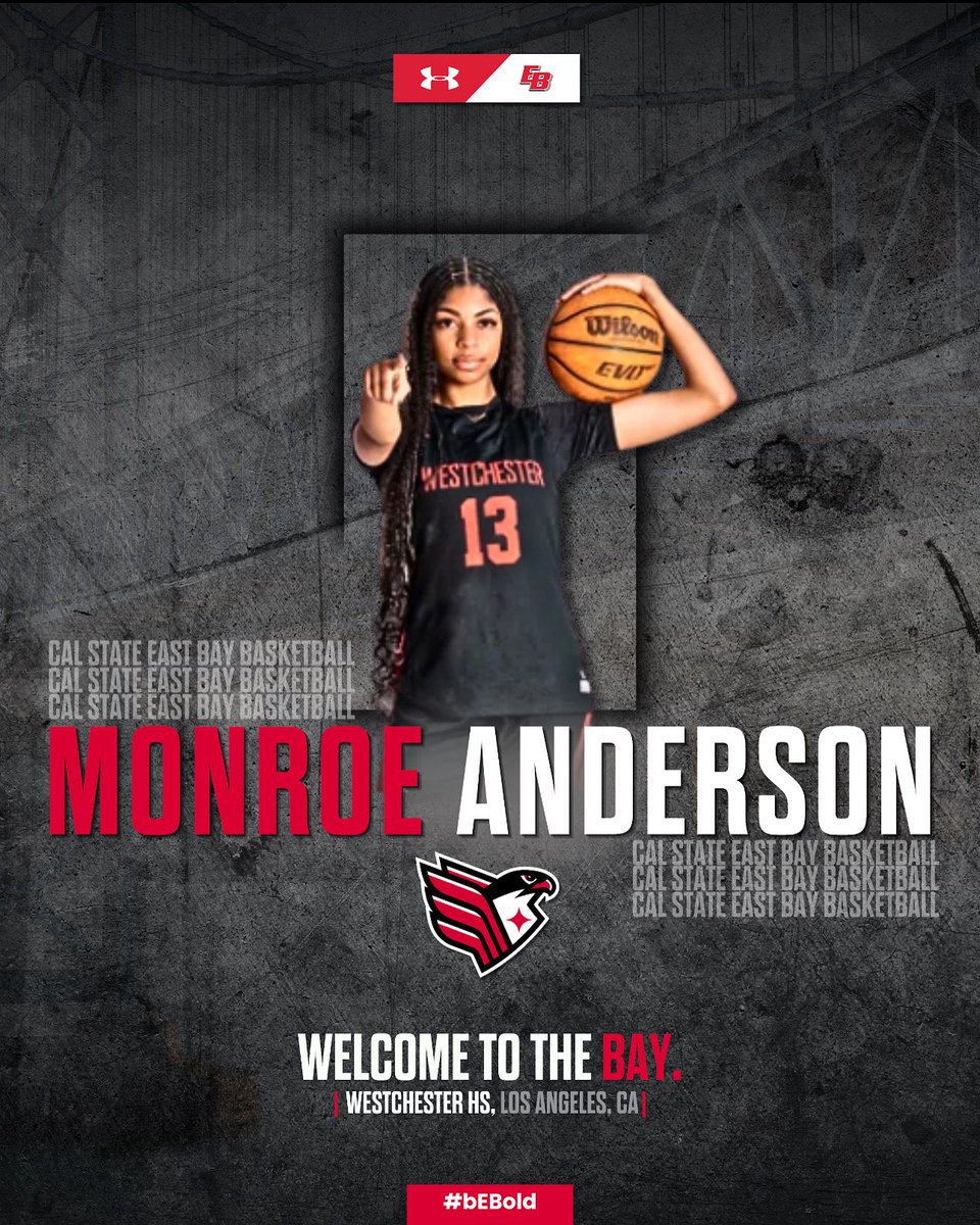 Cal State East Bay Women’s Basketball (@eastbaywbb) on Twitter photo It’s official. 📣 We’re thrilled to welcome another fantastic addition to our roster—<a href="/Mo_Anderson2025/">Monroe Anderson</a>, a dynamic 5’11 guard out of Westchester High School (Los Angeles, CA)! 💥Big things ahead. #bEBold It’s official. 📣 We’re thrilled to welcome another fantastic addition to our roster—<a href="/Mo_Anderson2025/">Monroe Anderson</a>, a dynamic 5’11 guard out of Westchester High School (Los Angeles, CA)! 💥Big things ahead. #bEBold