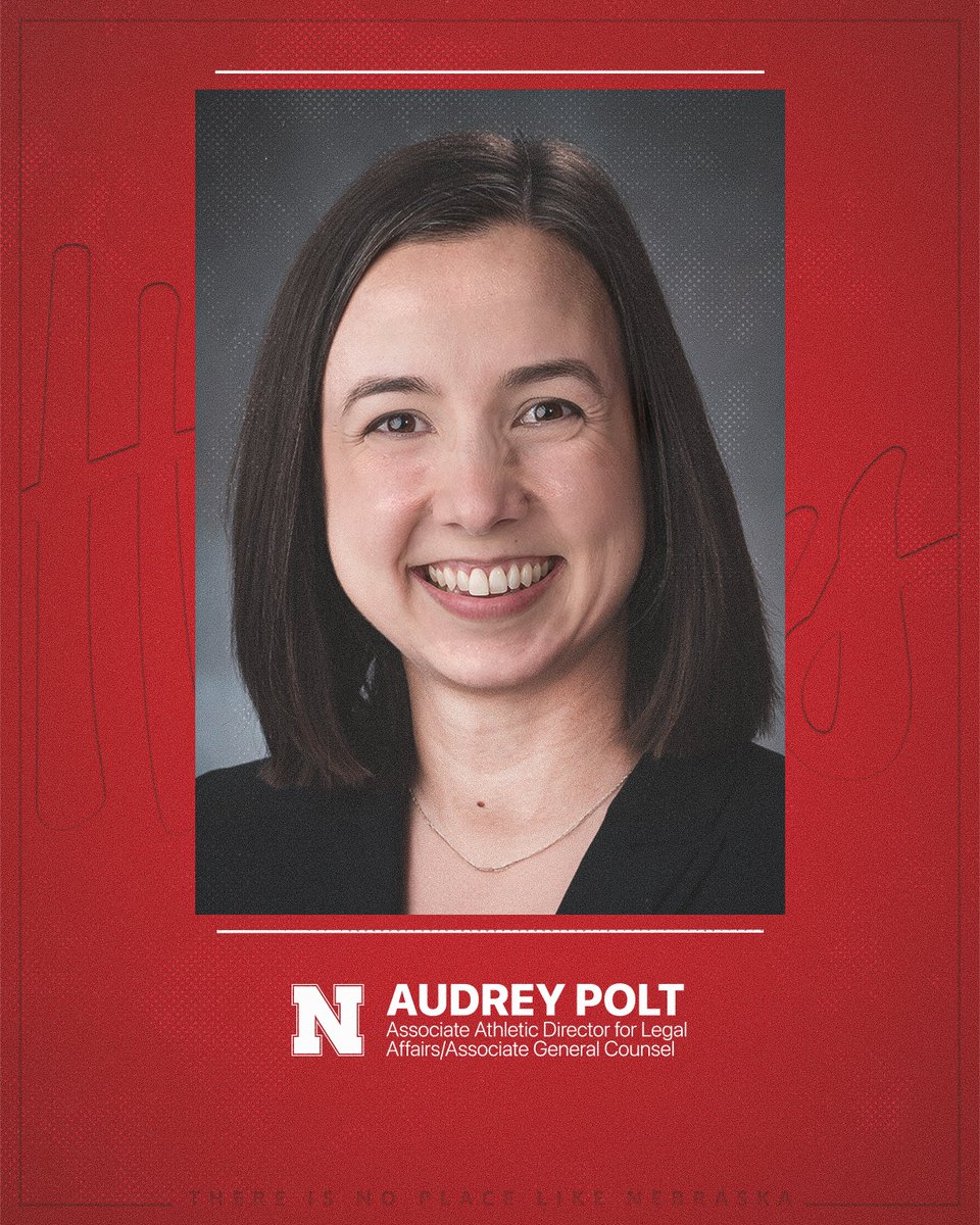 Excited to announce promotions for two Husker Administration members:

Jonathan Bateman - Associate AD/Administration

Audrey Polt - Associate AD for Legal Affairs/Associate General Counsel

#GBR | go.unl.edu/hpeb