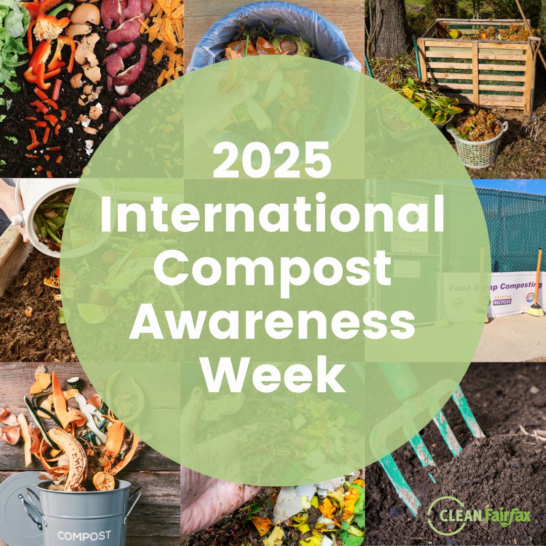 CleanFairfax's tweet image. It&apos;s #InternationalCompostAwarenessWeek - are you composting? If you don&apos;t have space at home, you can drop off your food scraps at any Fairfax County Farmers Market or transfer station, free of charge!  🥕🥦🗑️

#compost #reduce #rot