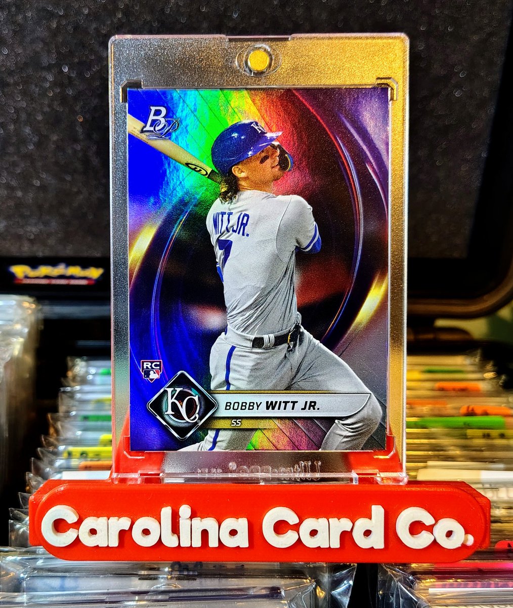 CarolinaCardCo's tweet photo. Running a lil FOLLOWER APPRECIATION #GIVEAWAY this week! 

Follow, Like + Repost to WIN this BOBBY WITT JR. 2022 Bowman Platinum RC ROOKIE CARD!

⚡Comment to get a Bonus Entry.
⚡Tag others for Even More Bonus Entries. (1 tag = 1 bonus entry)

⚾ Have An Awesome Day! ⚾ https://t.co/mvTij1u8SA