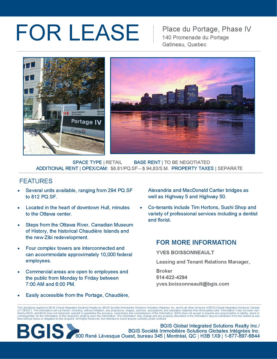 🏢 LEASING OPPORTUNITIES 🏢

For more information visit: bgis.com/properties