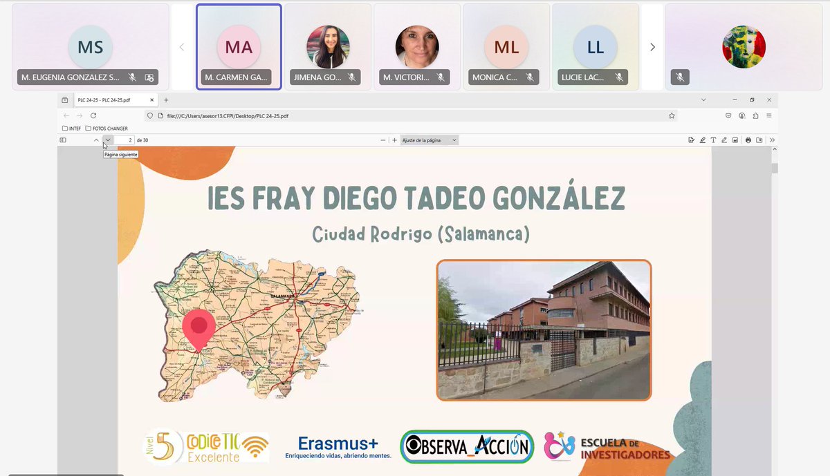Al oeste del oeste: Presentación del #PIEPLC del IES Fray Diego Tadeo de Ciudad Rodrigo, líder en Proyectos de Innovación Educativa, una formación de calidad para los alumnos de la comarca.