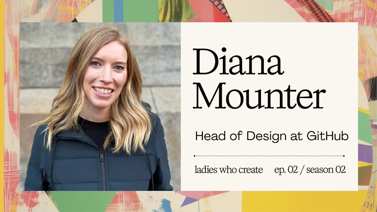 🎤 New Ladies Who Create episode 🎤 

In honor of kicking off #Config2025  week, we're thrilled to be launching the incredible conversation we had with Diana Mounter (Head of Design at <a href="/github/">GitHub</a> ) earlier this year! 

We were so inspired by our time together, and we hope you are
