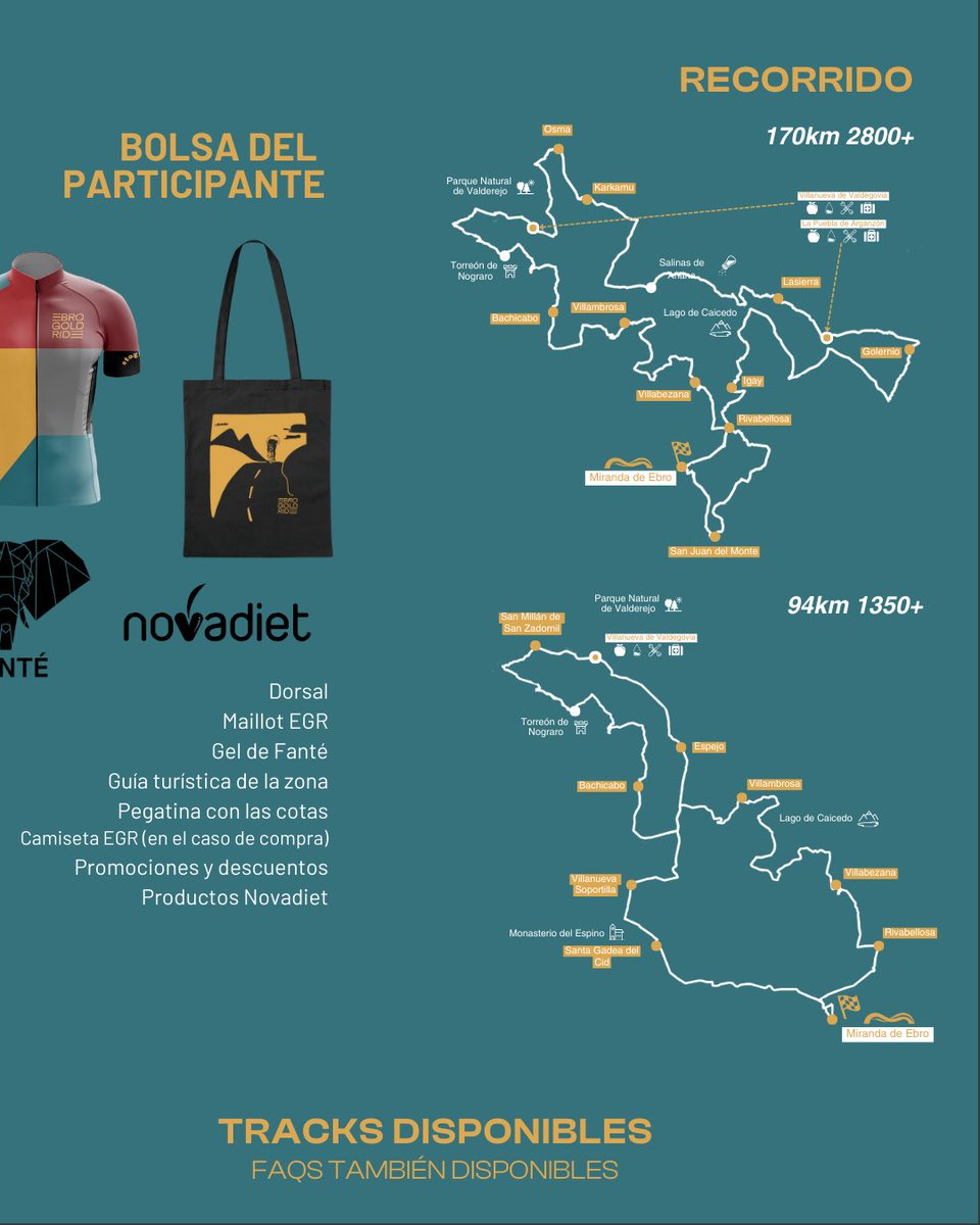 EbroGoldRide's tweet photo. GUÍA DEL PARTICIPANTE 2025 👉

¡Entramos en la semana grande de la #EbroGoldRide! 🚴‍♂️✨
Ya puedes consultar la guía en nuestra web. En ella encontrarás toda la información clave: horarios, accesos, material obligatorio y consejos para que disfrutes al máximo de #LaClásicaDelNorte. https://t.co/tzWovQGk0r