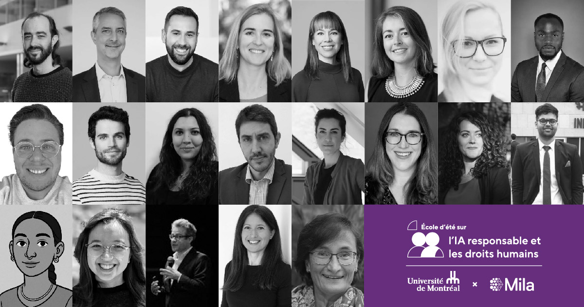 Mila - Institut québécois d'IA (@mila_quebec) on Twitter photo Nous sommes ravis d’annoncer les conférencier·ère·s de l'École d'été sur l’IA responsable et les droits humains 2025! Notre programmation réunit des figures de proue dans les domaines de l’IA, de l’éthique, du droit et bien plus encore. <a href="/UMontreal/">Université de Montréal</a> ow.ly/TnW850VNImx Nous sommes ravis d’annoncer les conférencier·ère·s de l'École d'été sur l’IA responsable et les droits humains 2025! Notre programmation réunit des figures de proue dans les domaines de l’IA, de l’éthique, du droit et bien plus encore. <a href="/UMontreal/">Université de Montréal</a> ow.ly/TnW850VNImx