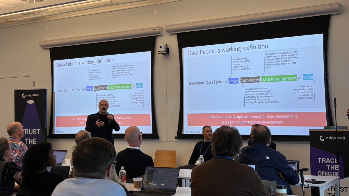 OriginTrail (@origin_trail) on Twitter photo <a href="/KGConference/">The Knowledge Graph Conference (KGC)</a> <a href="/BranaRakic/">Brana Rakic</a> <a href="/awscloud/">Amazon Web Services</a> <a href="/Ortecha/">Ortecha</a> Ben Clinch (<a href="/Ortecha/">Ortecha</a>) kicked off the #DKGcon x <a href="/KGConference/">The Knowledge Graph Conference (KGC)</a> workshop with an introduction to data fabric, data products, and DPROD-compliant data products—ready to be published on the <a href="/origin_trail/">OriginTrail</a> DKG! <a href="/KGConference/">The Knowledge Graph Conference (KGC)</a> <a href="/BranaRakic/">Brana Rakic</a> <a href="/awscloud/">Amazon Web Services</a> <a href="/Ortecha/">Ortecha</a> Ben Clinch (<a href="/Ortecha/">Ortecha</a>) kicked off the #DKGcon x <a href="/KGConference/">The Knowledge Graph Conference (KGC)</a> workshop with an introduction to data fabric, data products, and DPROD-compliant data products—ready to be published on the <a href="/origin_trail/">OriginTrail</a> DKG!