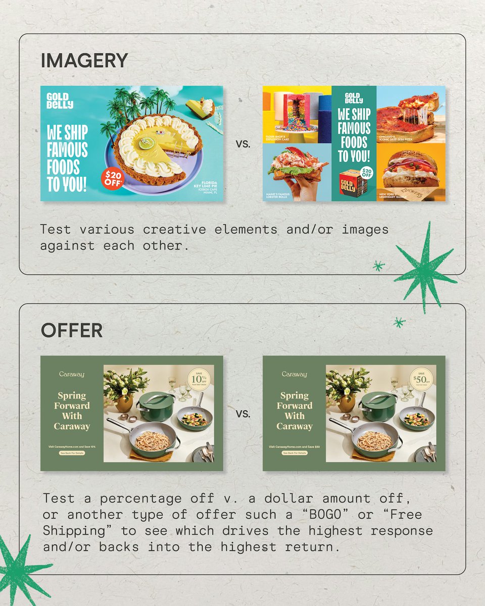 ShareLocalMedia's tweet image. When it comes to A/B testing in direct mail, it's important to make sure you're following best practices in order to set your test up for success and gain significant learnings. Here are a few things to keep in mind when it comes to introducing an A/B test:

1️⃣ Be sure you're…