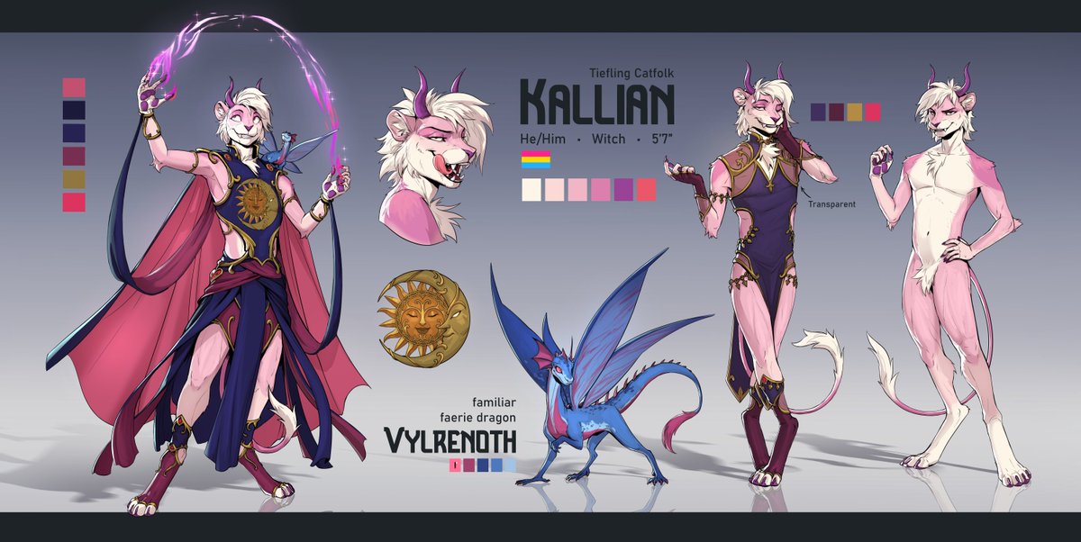 Tiefling catfolk for Kestrel 🙌