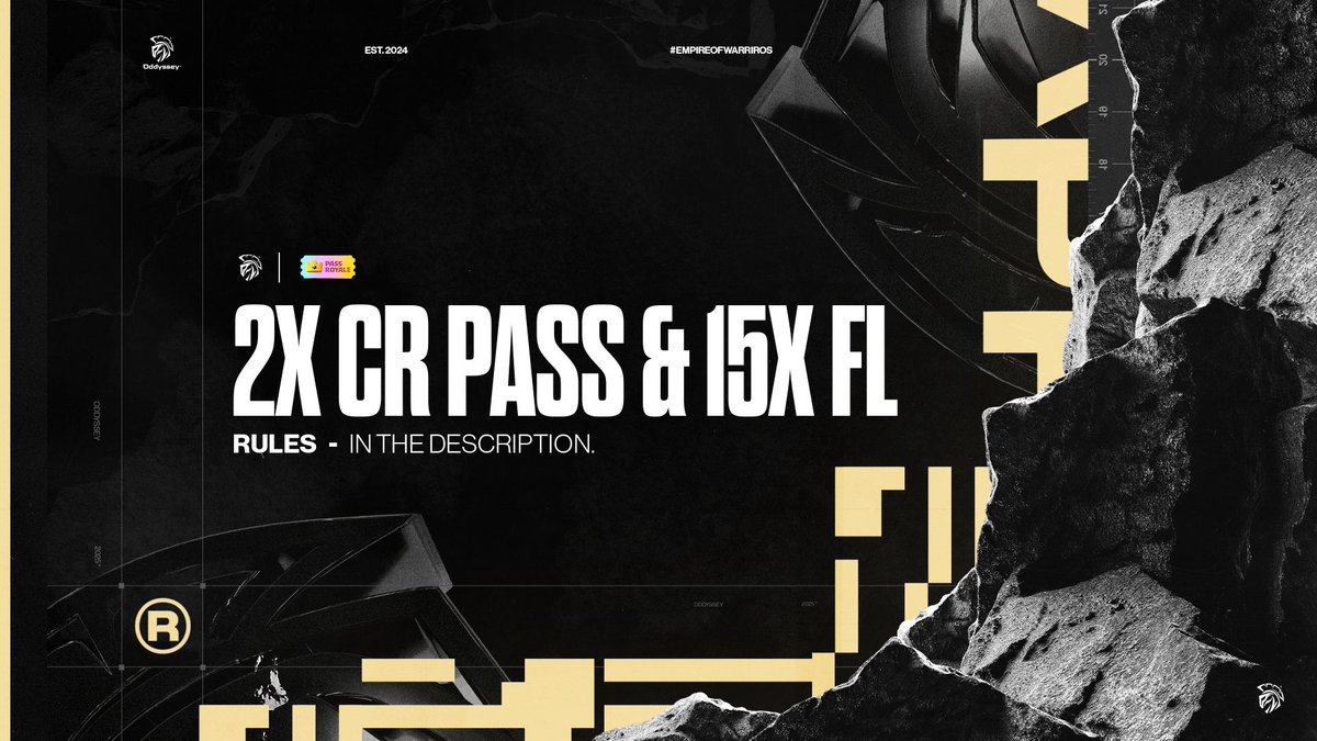 Punit✨ (@granzergaming) on Twitter photo 🏛️GIVEAWAY🏛️
2x Pass Royale & 15x FL Giveaway 🎁
WL✨コロ助Colin / 5x
WL✨Mohamed✨奶茶 / 5x
Reinhard丨ズ / 5x
To enter :
Like and Retweet ❤️ ♻️
Follow :
<a href="/GranzerGaming/">Punit✨</a>
<a href="/Oddyssey_offcl/">Oddyssey🏛️</a>
<a href="/korosuke0801/">コロ助</a>
<a href="/hogrider1995/">Anime_art</a>
<a href="/TheretAxL/">Mored</a>
<a href="/QlashBull/">QLASH BULL</a>
<a href="/TG_SAMURAI/">TG I SAMURAI</a>
Ends in 3 Days ⏰ 🏛️GIVEAWAY🏛️
2x Pass Royale & 15x FL Giveaway 🎁
WL✨コロ助Colin / 5x
WL✨Mohamed✨奶茶 / 5x
Reinhard丨ズ / 5x
To enter :
Like and Retweet ❤️ ♻️
Follow :
<a href="/GranzerGaming/">Punit✨</a>
<a href="/Oddyssey_offcl/">Oddyssey🏛️</a>
<a href="/korosuke0801/">コロ助</a>
<a href="/hogrider1995/">Anime_art</a>
<a href="/TheretAxL/">Mored</a>
<a href="/QlashBull/">QLASH BULL</a>
<a href="/TG_SAMURAI/">TG I SAMURAI</a>
Ends in 3 Days ⏰