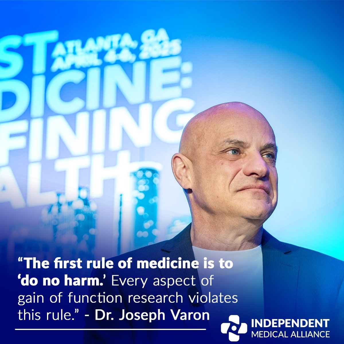 Independent Medical Alliance (@honest_medicine) on Twitter photo "It’s time to prioritize transparent, ethical science over dangerous experiments. The IMA will continue pushing for more reforms that restore trust and honesty in medicine" -Dr. <a href="/joevaron/">Joseph Varon</a> "It’s time to prioritize transparent, ethical science over dangerous experiments. The IMA will continue pushing for more reforms that restore trust and honesty in medicine" -Dr. <a href="/joevaron/">Joseph Varon</a>