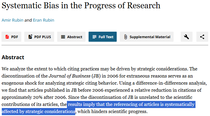 People don't want to cite papers from a journal if its status drops