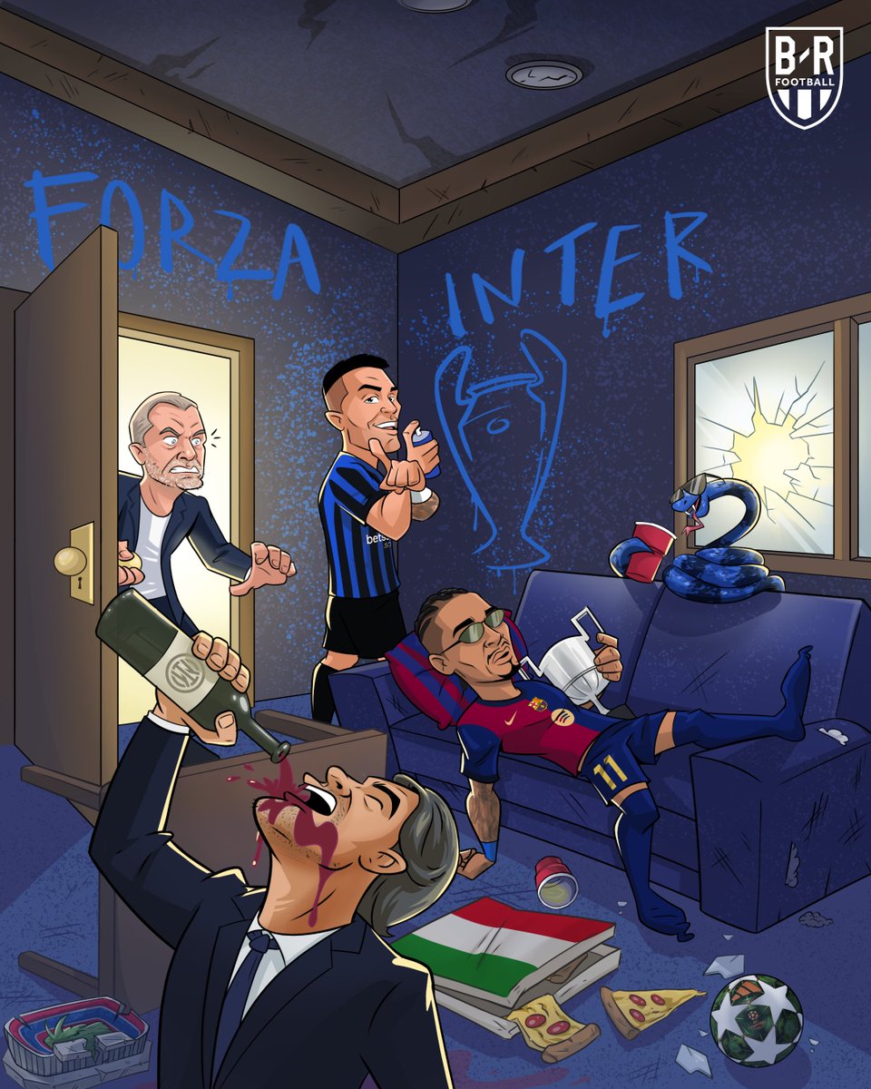 brfootball's tweet photo. INTER BEAT BARCELONA TO REACH THE CHAMPIONS LEAGUE FINAL IN A TIE FOR THE AGES ⚫🔵 https://t.co/HLWG2URIDC