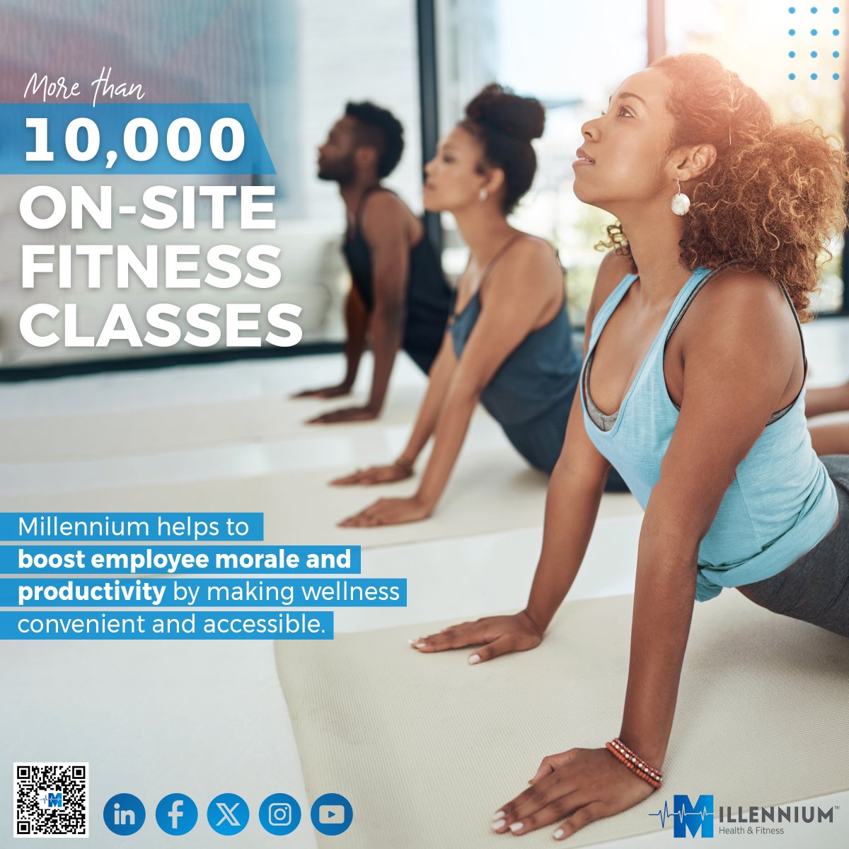 MHandFitness's tweet photo. At Millennium, we believe wellness should be where you are. That’s why we offer more than 10,000 on-site fitness classes 𝘁𝗮𝗶𝗹𝗼𝗿𝗲𝗱 𝘁𝗼 𝘀𝘂𝗽𝗽𝗼𝗿𝘁 𝘁𝗵𝗲 𝗵𝗲𝗮𝗹𝘁𝗵 𝗮𝗻𝗱 𝗵𝗮𝗽𝗽𝗶𝗻𝗲𝘀𝘀 𝗼𝗳 𝗲𝗺𝗽𝗹𝗼𝘆𝗲𝗲𝘀 𝗮𝗰𝗿𝗼𝘀𝘀 𝗶𝗻𝗱𝘂𝘀𝘁𝗿𝗶𝗲𝘀. https://t.co/281vjWGw8T