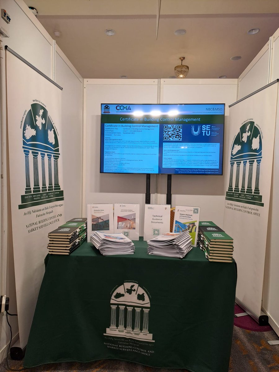NBCOIreland's tweet image. All set up and ready to go for Chief Fire Officers Association Conference 2025.
#CFOA2025 #BUILDINGCONTROL
@CfoaIreland
@NBCOIreland
@CCMALocalGov
@LGMAIreland
@DeptHousingIRL