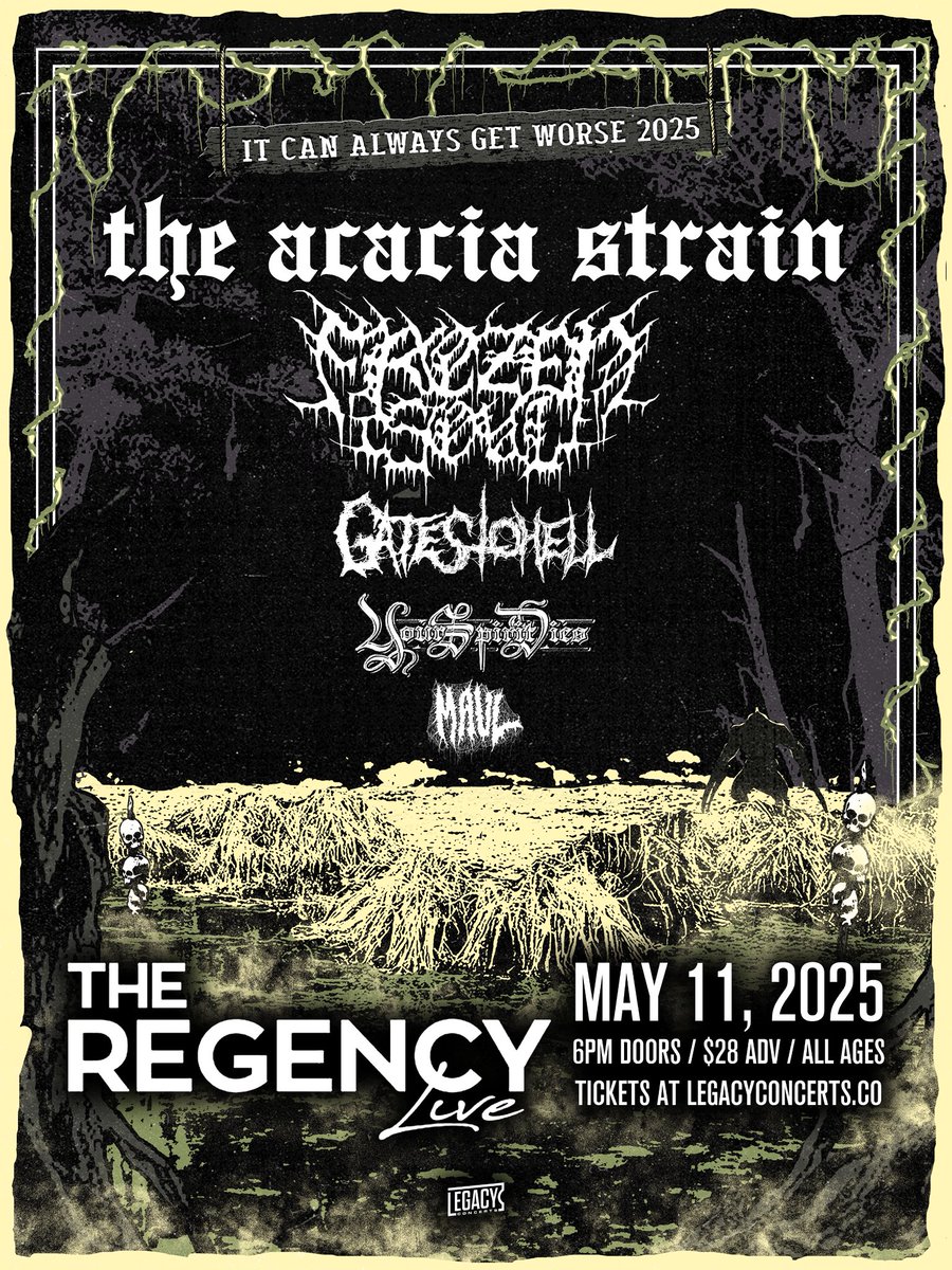 Seth Kean (@sethsworldorder) on Twitter photo SUNDAY in Springfield, MO
Don’t miss <a href="/theacaciastrain/">The Acacia Strain</a> w/ <a href="/Frozensoultx/">Frozen Soul</a>, <a href="/Gates2Hell502/">Gates To Hell</a>, <a href="/yourspiritdies/">YOUR SPIRIT DIES</a>, and <a href="/MAUL701/">MAUL</a>
Grab tickets here: app.opendate.io/e/the-acacia-s… SUNDAY in Springfield, MO
Don’t miss <a href="/theacaciastrain/">The Acacia Strain</a> w/ <a href="/Frozensoultx/">Frozen Soul</a>, <a href="/Gates2Hell502/">Gates To Hell</a>, <a href="/yourspiritdies/">YOUR SPIRIT DIES</a>, and <a href="/MAUL701/">MAUL</a>
Grab tickets here: app.opendate.io/e/the-acacia-s…