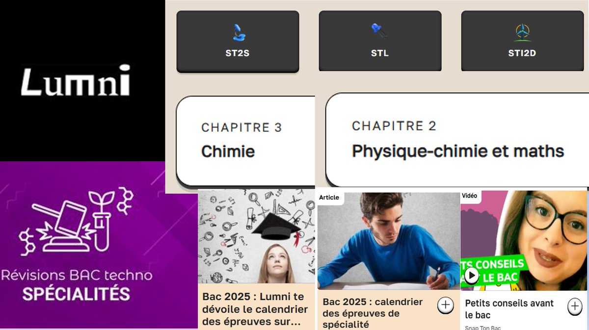 éduscol PC (@eduscol_pc) on Twitter photo 📢 Objectif #bac2025 avec <a href="/lumnifr/">LuMni 💡 • Pour en apprendre tous les jours !</a>
Pour les épreuves des Spécialités voie technologiques, des cours et des questionnaires :
🔗 lumni.fr/lycee/terminale 📢 Objectif #bac2025 avec <a href="/lumnifr/">LuMni 💡 • Pour en apprendre tous les jours !</a>
Pour les épreuves des Spécialités voie technologiques, des cours et des questionnaires :
🔗 lumni.fr/lycee/terminale