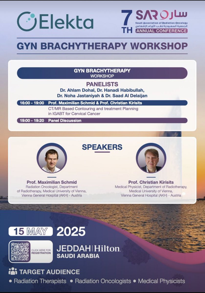 🎯  Workshop Spotlight at SARO 2025!
🔗  Register now. Limited seats available! 

We’re proud to feature the GYN Brachytherapy Workshop, taking place during the 7th #SARO Annual Meeting in Jeddah on May 15, 2025 — a unique hands-on educational session designed for radiation