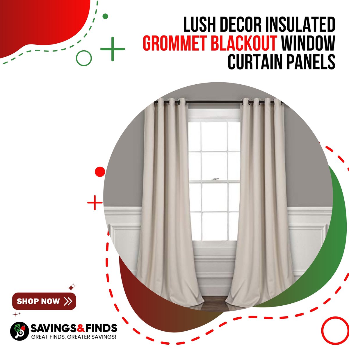 savingsandfinds's tweet image. The Lush Decor Insulated Grommet Blackout Window Panel Set has a classic solid colored design and effectively blocks out almost all sunlight. 
---
Shop now ⬇️⬇️
🛍️ savingsandfinds.com/product/lush-d…
.
.
.
.
#blackoutcurtains #lushdecor #windowpanels #homedecor #interiordesign #curtainstyle