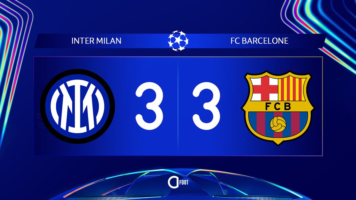 ⚽️ BUUUUUUUUUUUTT DE ACERBI !!! MAIS C'EST QUOI CE MATCH ?????!!! 🖤💙

INTER 🇮🇹  3-3  🇪🇸 BARCELONE
𝗖𝗨𝗠𝗨𝗟𝗘́ : 𝟲-𝟲