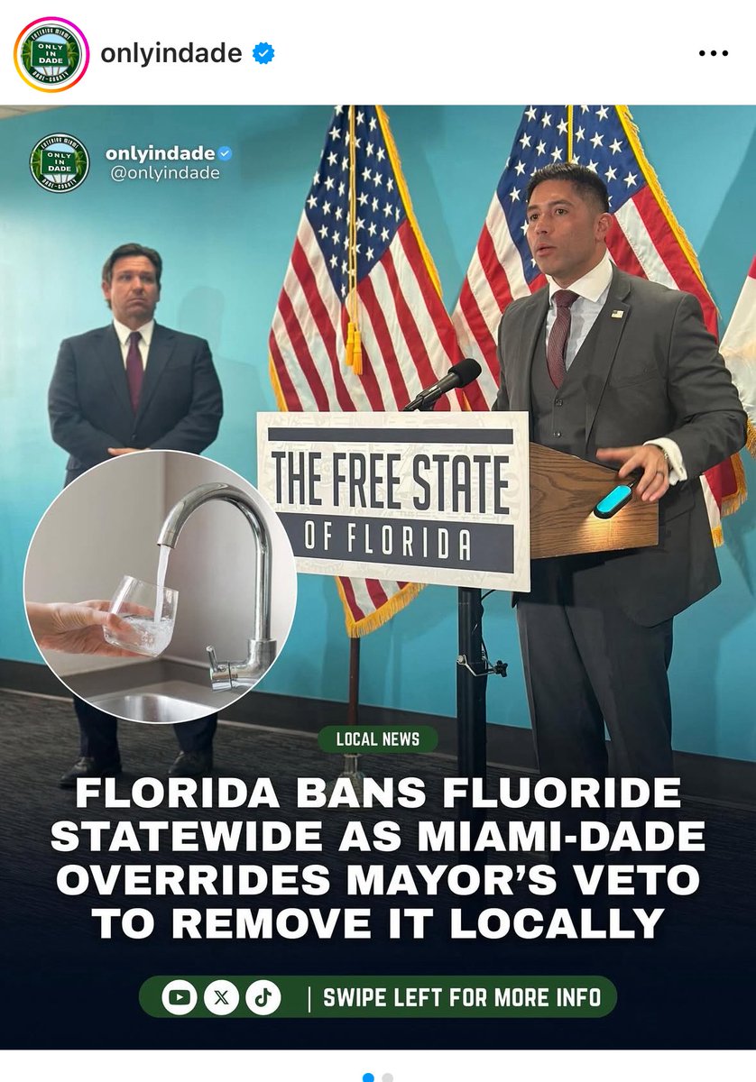 Doug Hanks (@doug_hanks) on Twitter photo Commish <a href="/RobJGonzalezFL/">Commissioner Roberto J. Gonzalez</a> gets top billing from Only in Dade as he joins <a href="/GovRonDeSantis/">Ron DeSantis</a> to celebrate the end of adding fluoride to tap water in Miami-Dade and beyond. Commish <a href="/RobJGonzalezFL/">Commissioner Roberto J. Gonzalez</a> gets top billing from Only in Dade as he joins <a href="/GovRonDeSantis/">Ron DeSantis</a> to celebrate the end of adding fluoride to tap water in Miami-Dade and beyond.