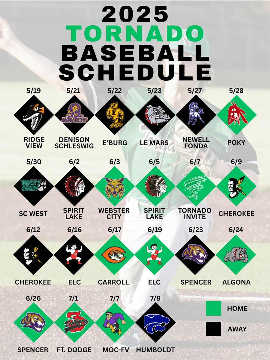 Less than 2 weeks until we kick off the 2025 season! Here's a look at this summer's varsity schedule. #GoBigGreen