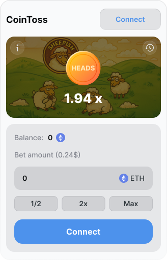 0xditte's tweet photo. @BetSwirl moves to further decentralize, expanding entry points for players beyond a single site. Building components for devs to embed games into apps with custom styling, chain, token choice, earning commission as affiliates. So, let's go! First CoinToss mockups! https://t.co/Oobnoq3oBV