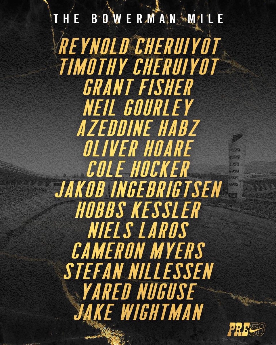 The most iconic mile in the world turns 25 this year 👀

The 25th edition of the Bowerman Mile features one of the deepest fields ever seen – who’s your pick to take this year’s title?

See the full updated start lists* at preclassic.com 💻
*subject to change