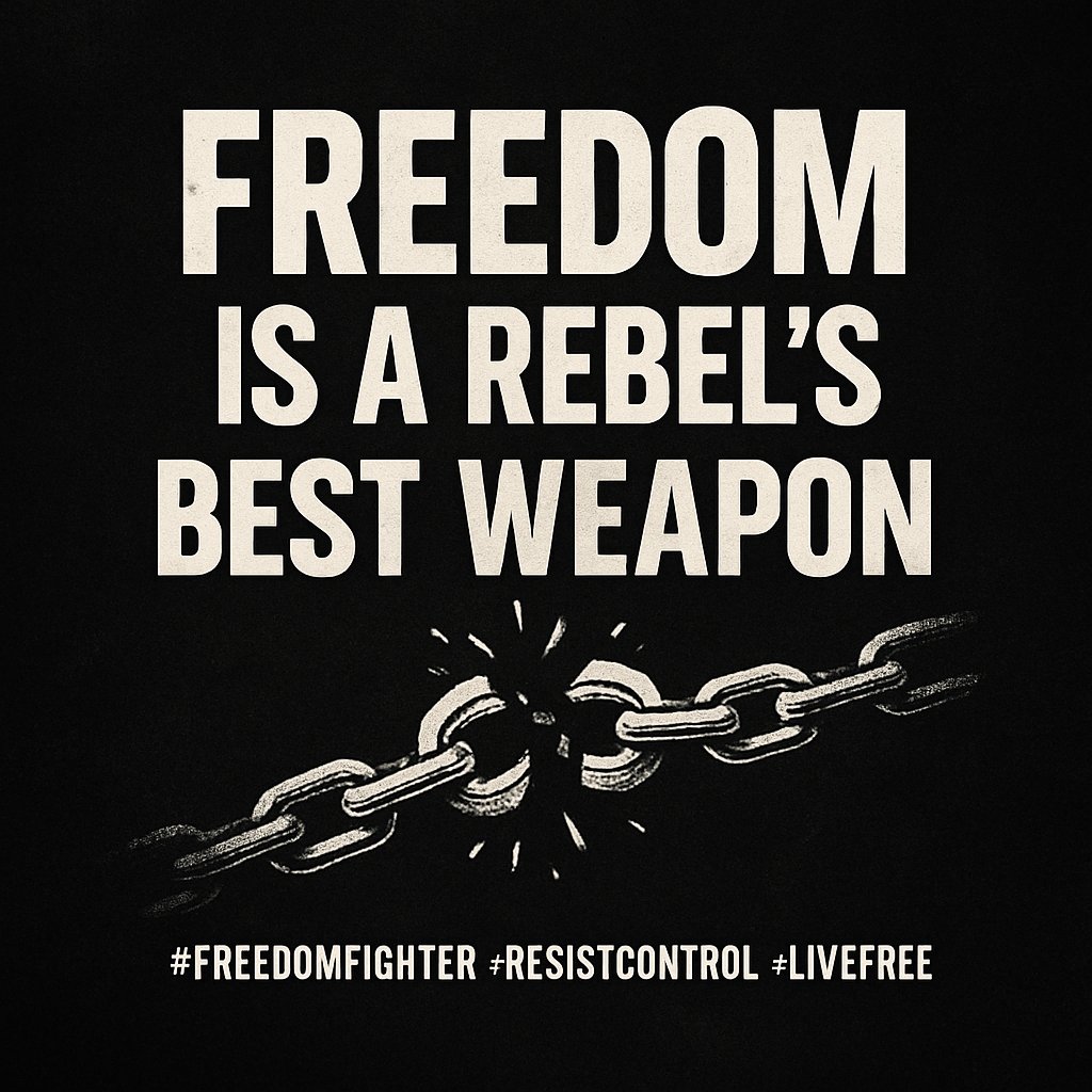Vexarchy's tweet image. Freedom is a rebel&apos;s best weapon.
#FreedomFighter ‣ #ResistControl ‣ #LiveFree