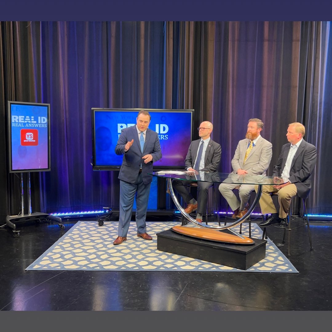 AAA Western and Central New York (@aaa_wcny) on Twitter photo REAL ID, Real Answers: <a href="/MarkGruba/">Mark Gruba</a> joins <a href="/NewsChannel9/">NewsChannel 9</a> <a href="/AndrewDonovan/">Andrew Donovan</a> alongside <a href="/nysdmv/">NYS DMV</a> Exec. Deputy Commissioner Christian Jackstadt and <a href="/MadisonCountyNY/">Madison County NY</a> Clerk Michael Keville to discuss what you need to know about the REAL ID transition going into effect tomorrow. REAL ID, Real Answers: <a href="/MarkGruba/">Mark Gruba</a> joins <a href="/NewsChannel9/">NewsChannel 9</a> <a href="/AndrewDonovan/">Andrew Donovan</a> alongside <a href="/nysdmv/">NYS DMV</a> Exec. Deputy Commissioner Christian Jackstadt and <a href="/MadisonCountyNY/">Madison County NY</a> Clerk Michael Keville to discuss what you need to know about the REAL ID transition going into effect tomorrow.