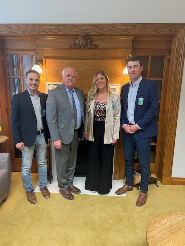 Thanks to the Hon. Dave Marit, Minister of SaskBuilds &amp; Minister of HWYs, for meeting with Nicole, Logan &amp; Trey. We appreciate your time &amp; the opportunity to discuss how Saskatchewan’s concrete industry can continue to support infrastructure &amp; economic growth across the province