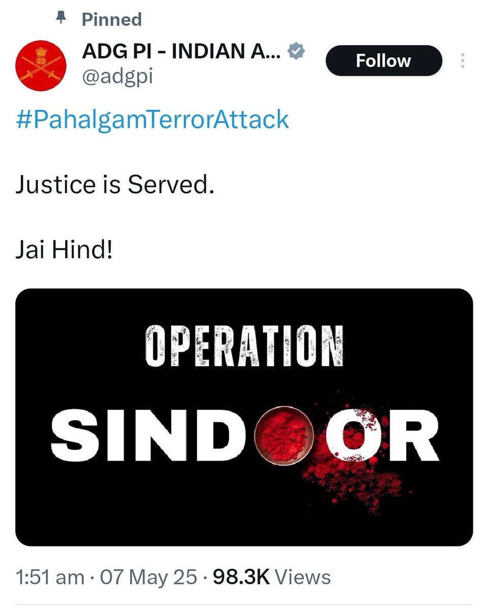 जय हिंद!
जय हिंद की सेना! 

#OperationSindoor