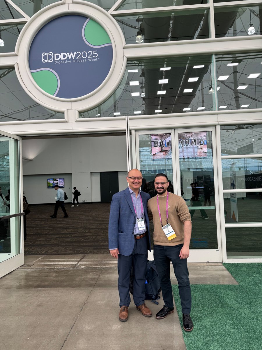 Mohammed Aquily (@mohdaquily1) on Twitter photo One of the greatest wins of <a href="/DDWMeeting/">Digestive Disease Week</a> is meeting Dr Synn and the great fellows <a href="/MahMadi90/">Mahmoud Y Madi</a> from <a href="/SLUgastro/">SLU Gastroenterology & Hepatology</a> .
Looking forward to meeting you again in <a href="/AmCollegeGastro/">ACG</a>
#DDW2025 #AGA #AASLD One of the greatest wins of <a href="/DDWMeeting/">Digestive Disease Week</a> is meeting Dr Synn and the great fellows <a href="/MahMadi90/">Mahmoud Y Madi</a> from <a href="/SLUgastro/">SLU Gastroenterology & Hepatology</a> .
Looking forward to meeting you again in <a href="/AmCollegeGastro/">ACG</a>
#DDW2025 #AGA #AASLD