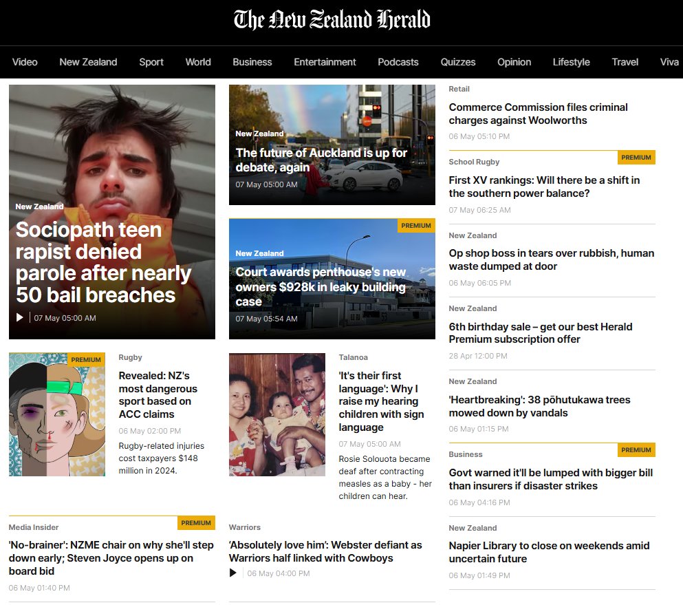 NapierinFrame's tweet image. I noticed there was ABSOLUTELY NOTHING about the #PayEquity travesty on the NZ Herald landing page this morning.

Hey NZME journo tweeps - How's that clickbait-led frontpage algorithm going?

You all OK with that?!