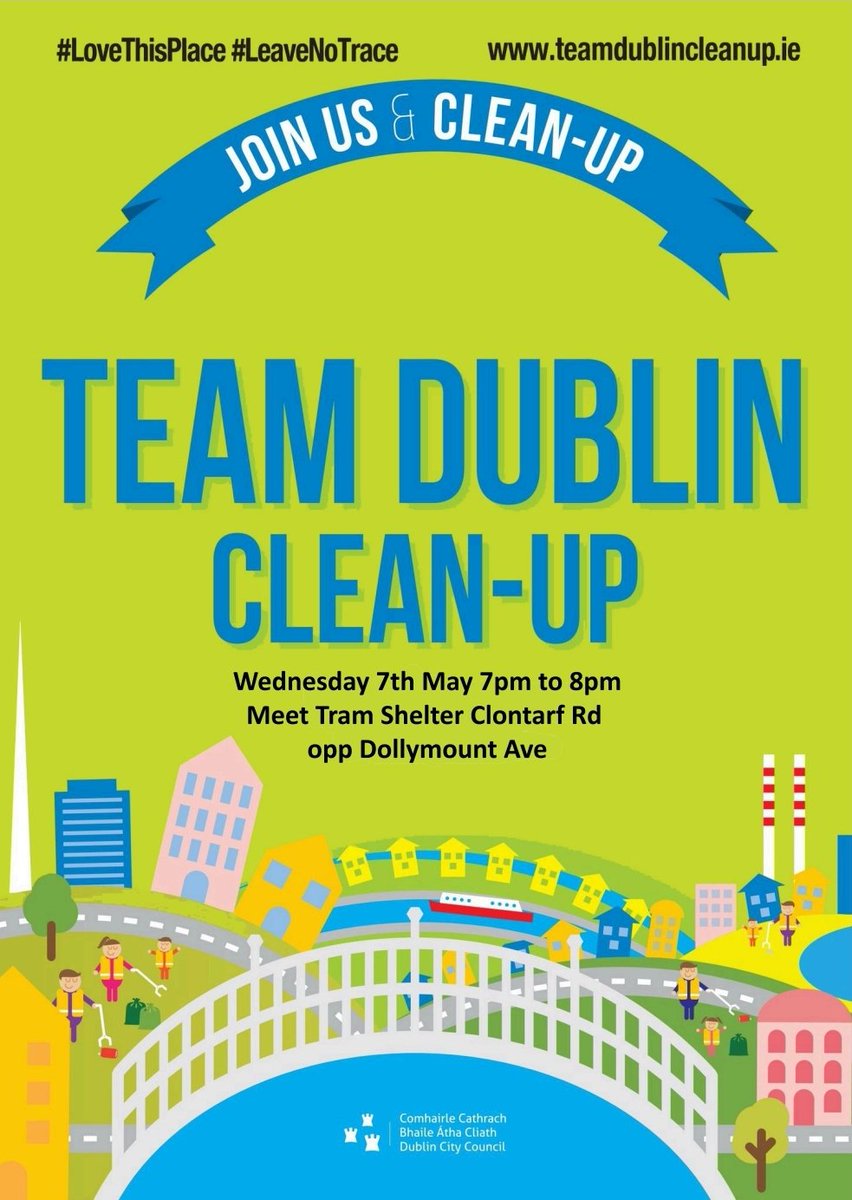 ClontarfTidyTowns (@clontarftidy) on Twitter photo Join us this Wednesday for our Midweek Meetup in our 2nd #TeamDublinCleanUp. 7pm at Tram Shelter on #Clontarf Rd. Help us #KeepClontarfTidy. <a href="/loveclontarf_ie/">LoveClontarf.ie</a> <a href="/NationalSpringC/">NationalSpringClean</a> Join us this Wednesday for our Midweek Meetup in our 2nd #TeamDublinCleanUp. 7pm at Tram Shelter on #Clontarf Rd. Help us #KeepClontarfTidy. <a href="/loveclontarf_ie/">LoveClontarf.ie</a> <a href="/NationalSpringC/">NationalSpringClean</a>