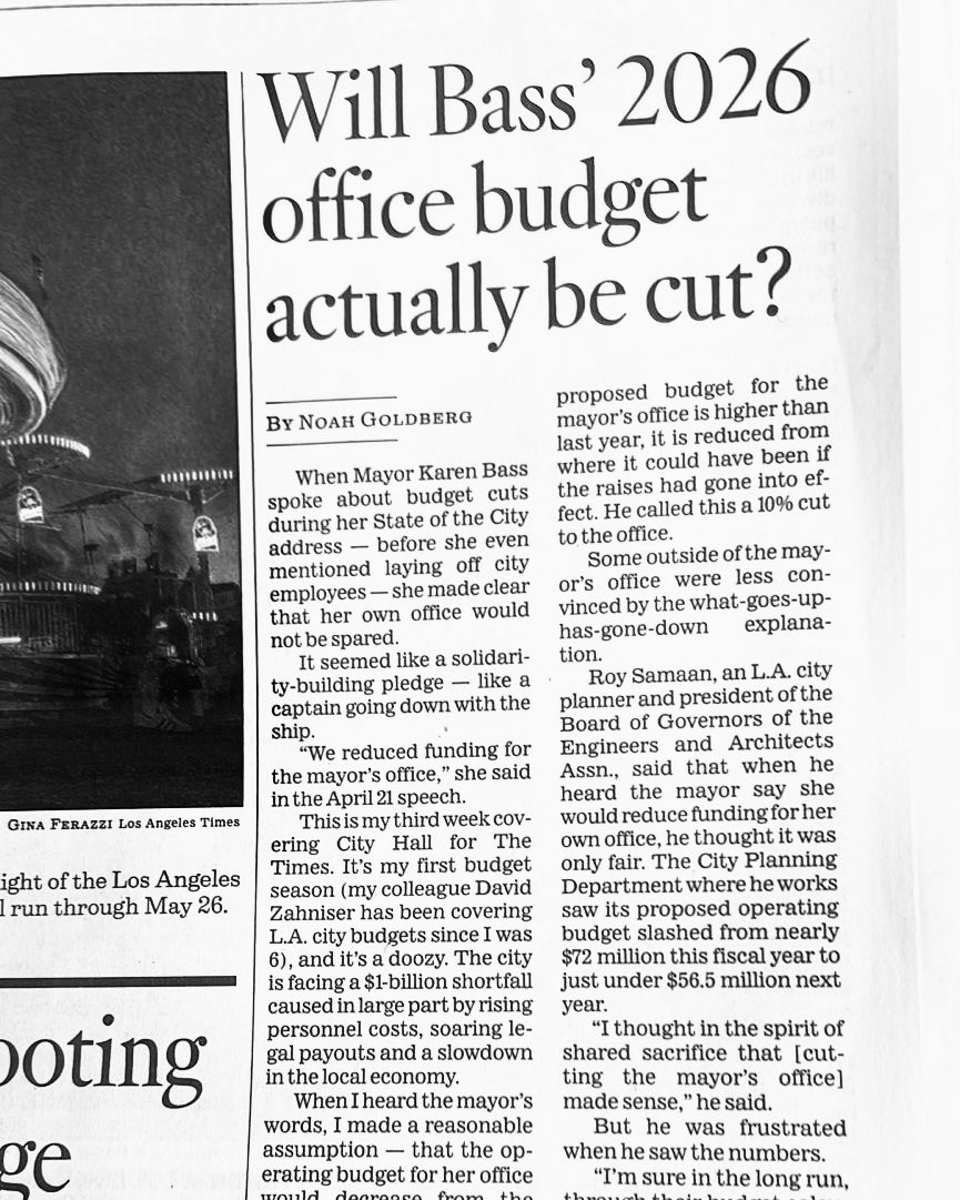 Mayor Bass is proposing making city services more expensive and firing city workers while actually increasing the budget to her own office. 

That’s not leadership, it’s more buck passing. Put people not politics first.