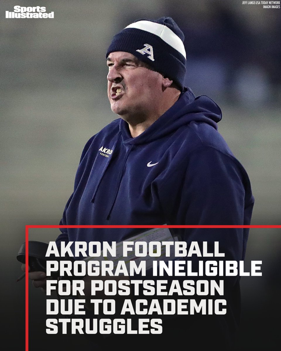 SInow's tweet image. Akron fans learned their team will not be going bowling this year due to a low Academic Progress Rate