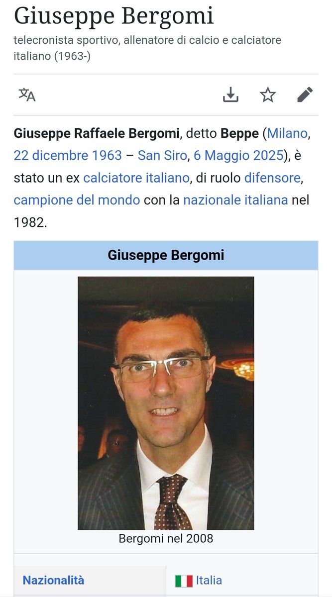 Bergomi dato per morto oggi, giorno in cui si gioca Inter-Barcellona...
Ma? 😂😅
#uefachampionsleague