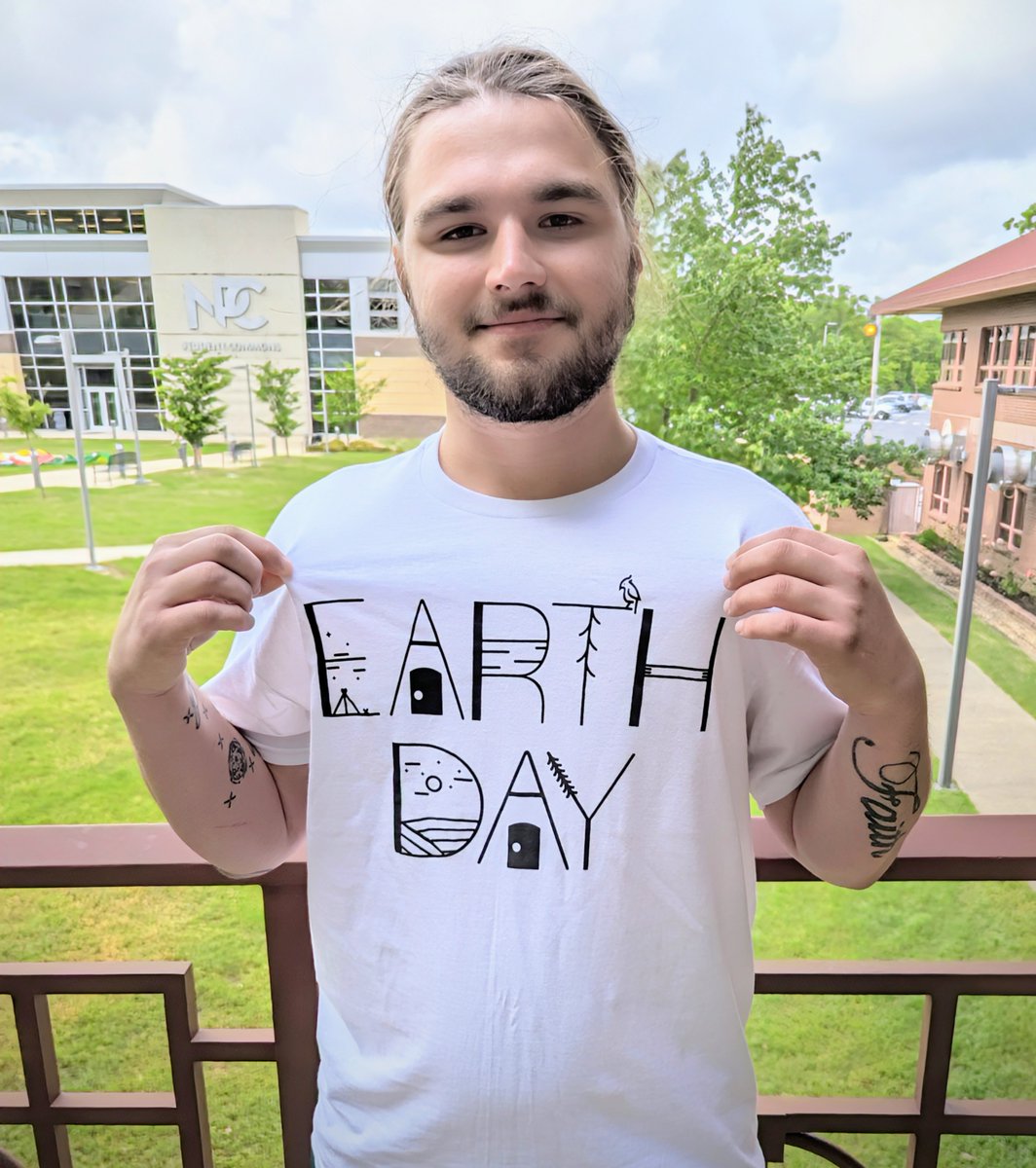 National Park College student Clayton White took top honors in the third annual Earth Day T-shirt design contest. Read more at np.edu/news #ThisIsNPC