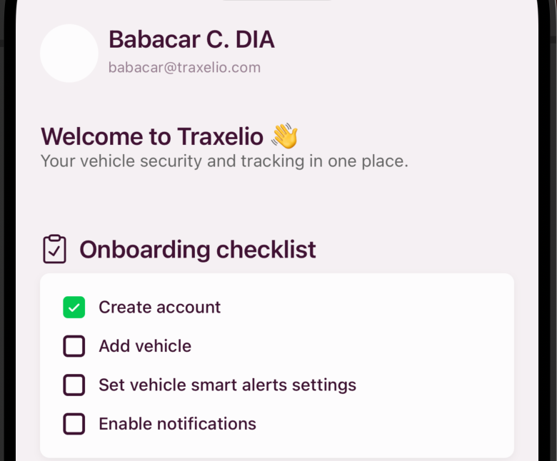 Onboarding screen coming together #traxelio