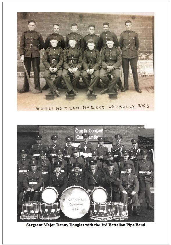 curraghhistory's tweet image. A look back to 1965 and the retirement of Battalion Sergeant Major Danny Douglas of the 3rd Infantry Battalion, “The Bloods”. An outstanding sportsman in many disciplines, Danny went of to coach and mentor many 3rd Bn Teams and local GAA Teams.