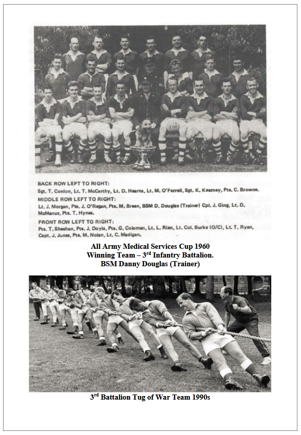curraghhistory's tweet image. A look back to 1965 and the retirement of Battalion Sergeant Major Danny Douglas of the 3rd Infantry Battalion, “The Bloods”. An outstanding sportsman in many disciplines, Danny went of to coach and mentor many 3rd Bn Teams and local GAA Teams.