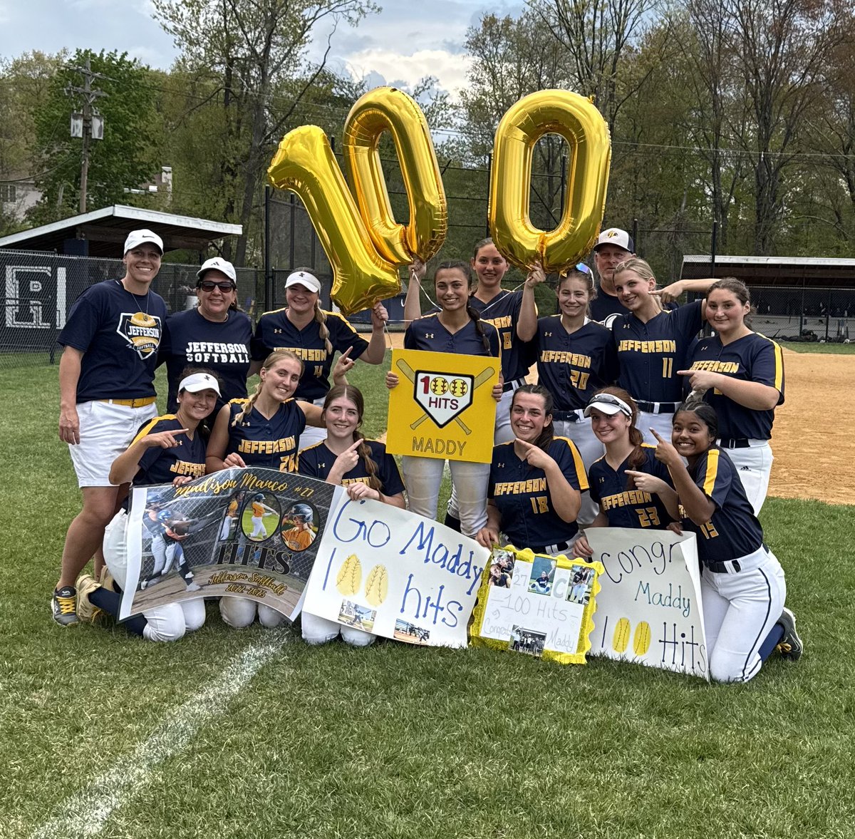 Almost forgot we had ANOTHER milestone last week- shoutout to Maddy Manco for getting her 100th hit during our Randolph game! <a href="/jthsathletics/">JTHS Athletics</a>