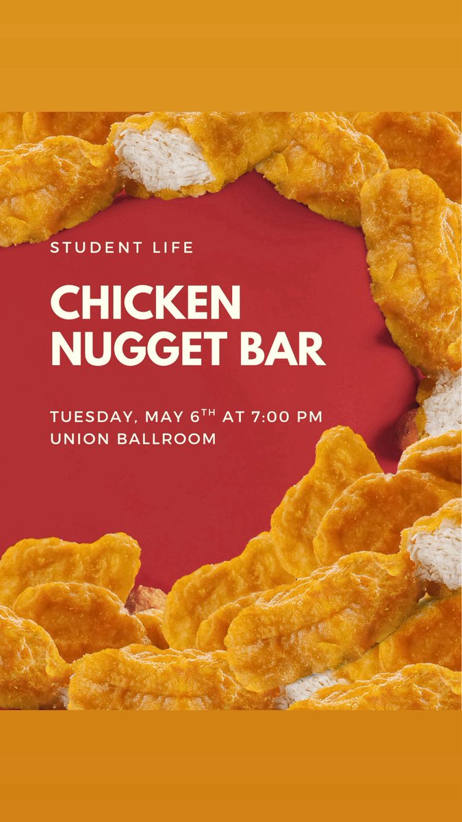 A Nugget Bar plus some chips &amp; wings tonight in the Union at 7pm!