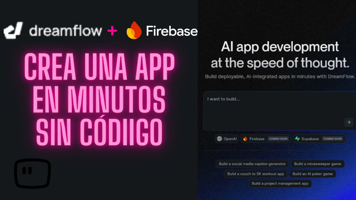 nocodeveloper's tweet image. 🚨 Nuevo video en el canal 🚨
¿Quieres crear apps increíbles en minutos?
Hoy te muestro cómo hacerlo con DreamFlow + Firebase 🔥
Aprende a integrar autenticación y backend rápido sin complicaciones 💥
📲 Míralo aquí: youtu.be/aKWK35kneGk
⚡
#Nocode #DreamFlow #Firebase