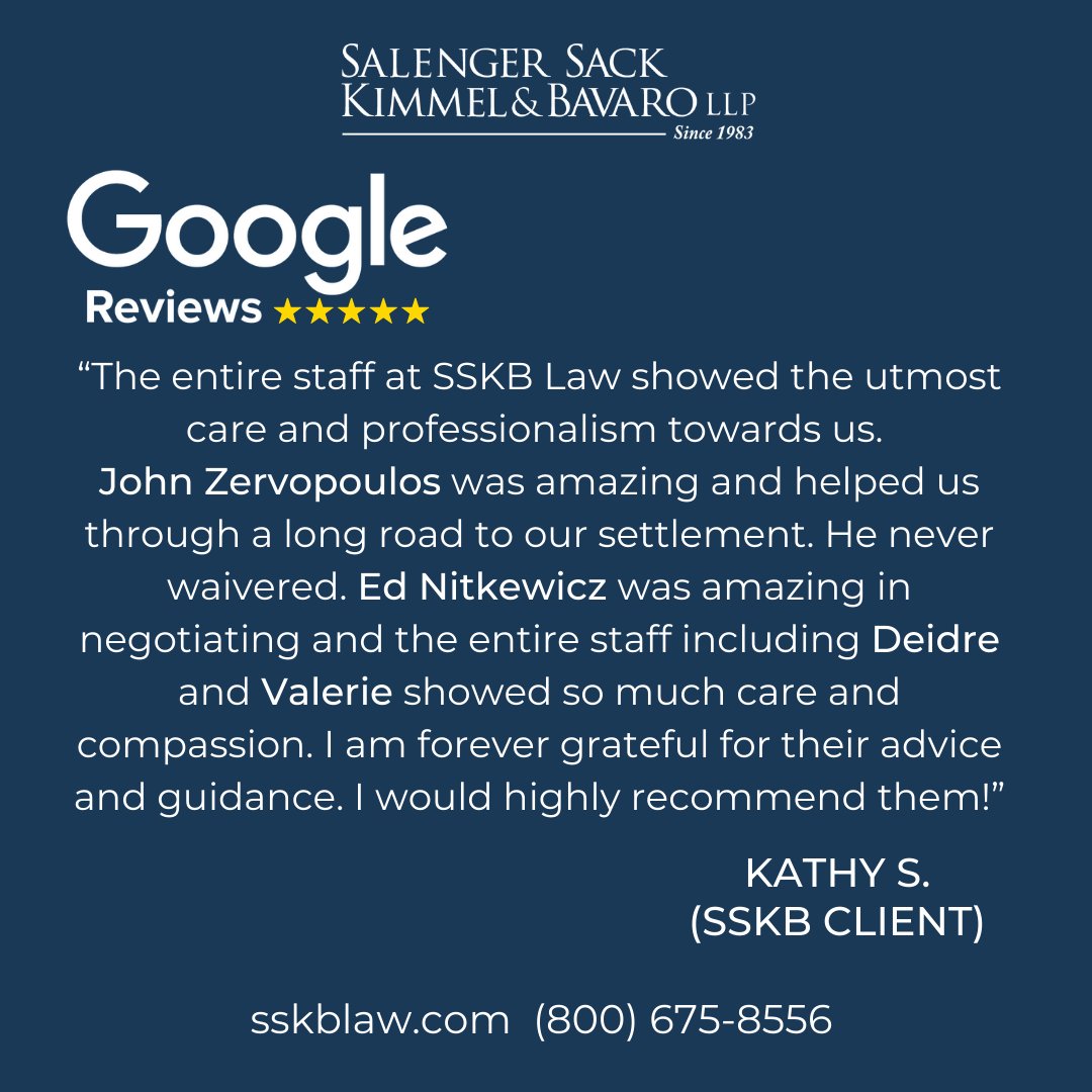 ✨ Gratitude like this reminds us why we do what we do. From start to end, our team is with you every step of the way.

Thank you for trusting us with your case. 💙

#googlereview #SSKB  #MedicalMalpractice #PersonalInjury #medicalmalpractice