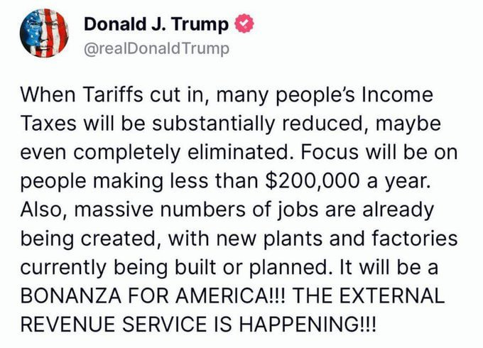 President Trump asked to survey here: Do you support his policy where Americans earning less than $200k annually are exempt from federal income taxes?

A. Hell yes
B. No